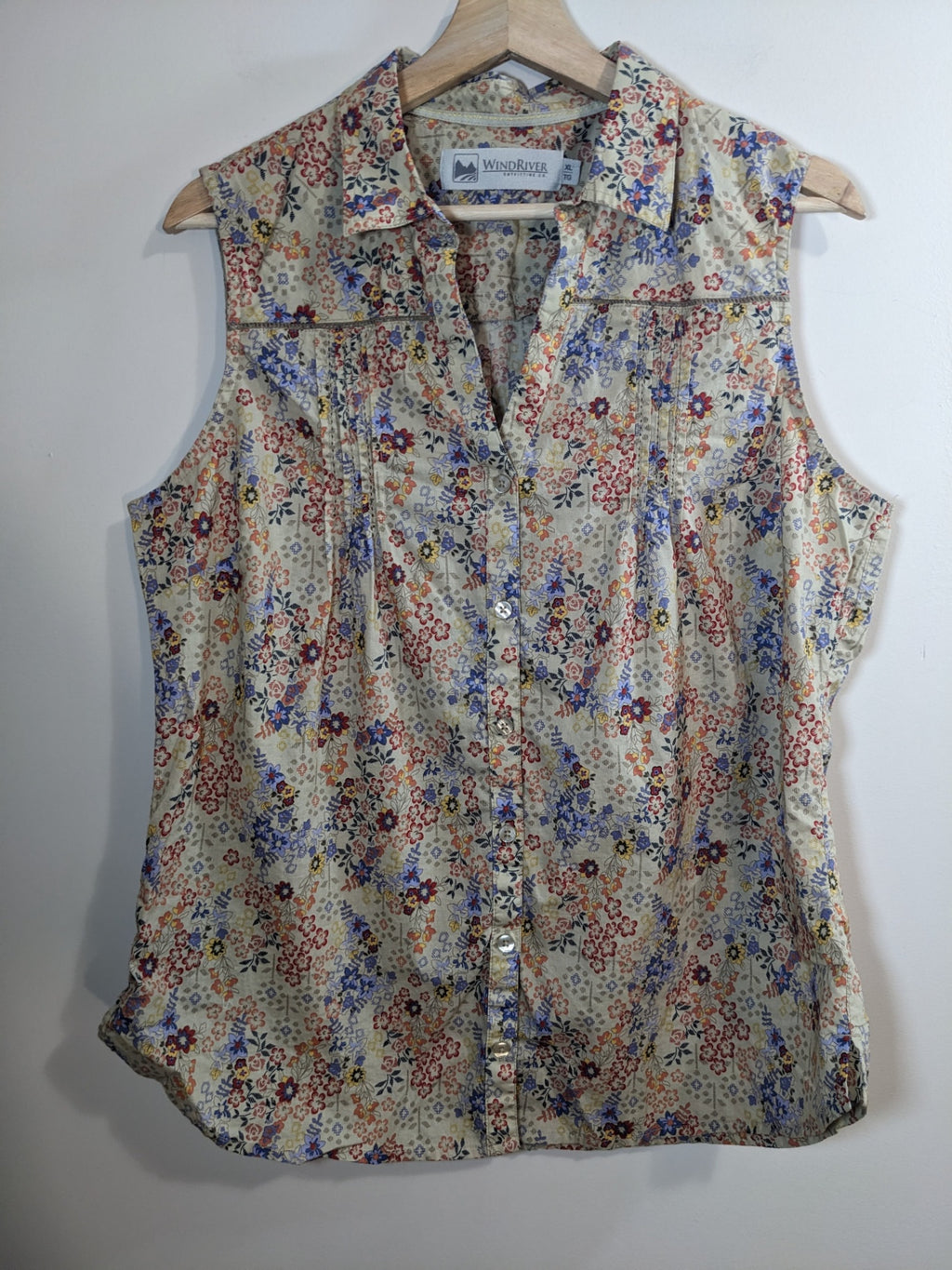 WindRiver Floral Sleeveless Blouse - XL