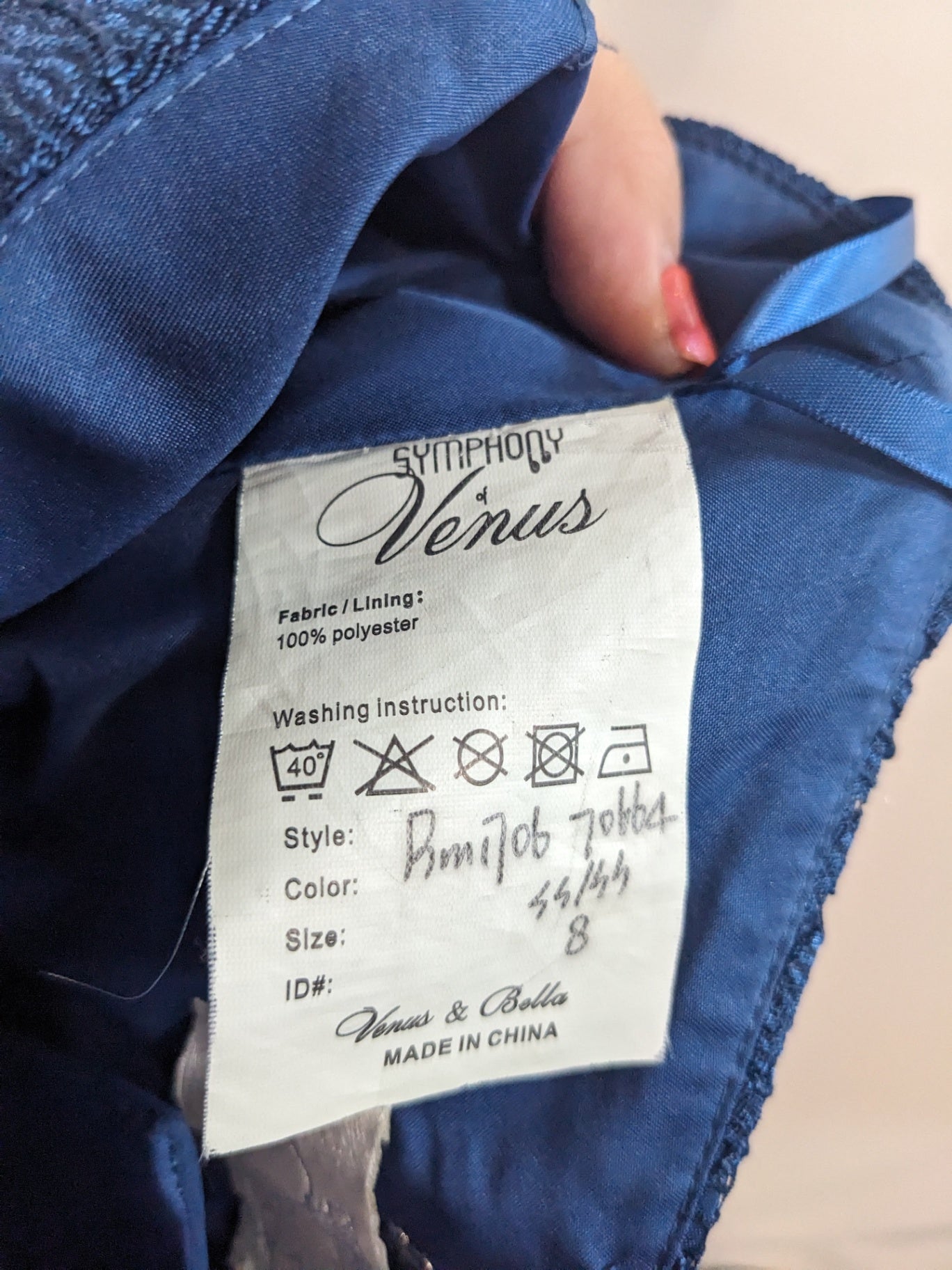 Symphony Venus Blue Dress - sz 8
