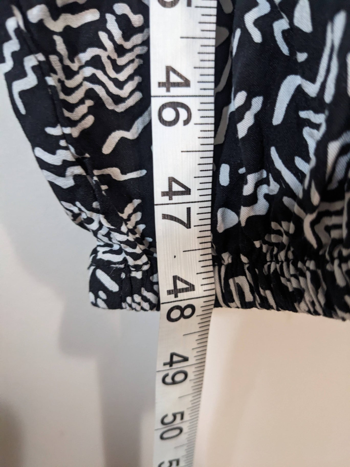 Garage Strapless Black & White Pattern Jumpsuit - XS