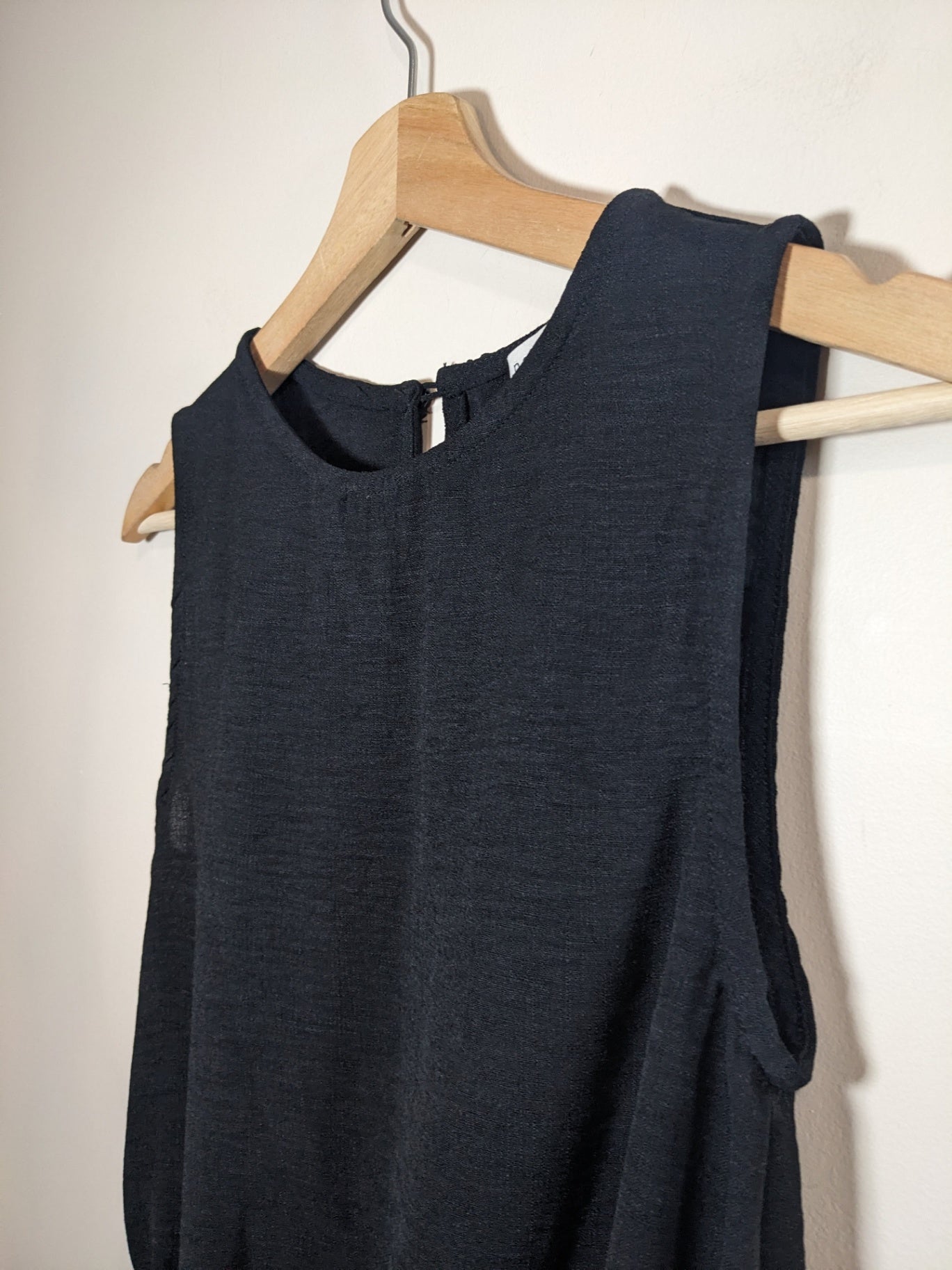 paper crane black crop blouse - S