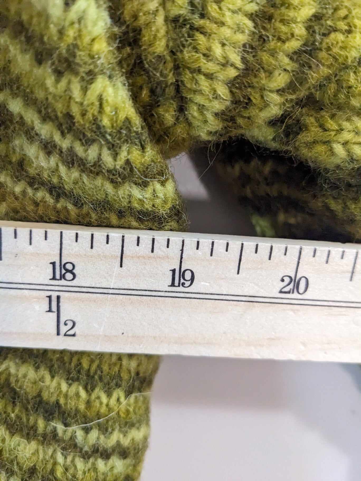 Green Wool Zip Up - L