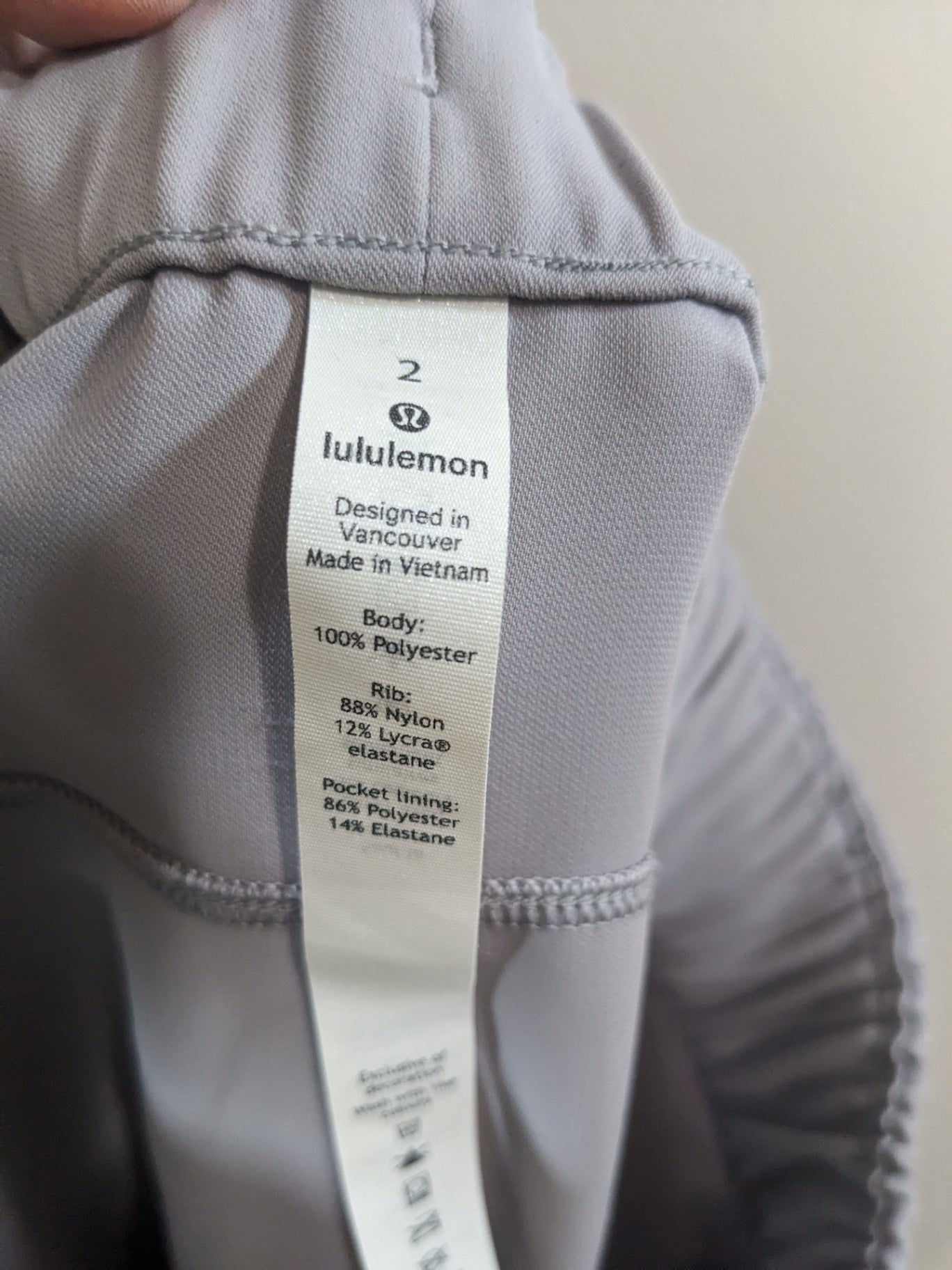 Lululemon Light Grey Joggers - sz 2