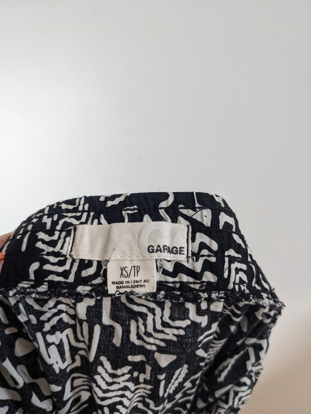 Garage Strapless Black & White Pattern Jumpsuit - XS