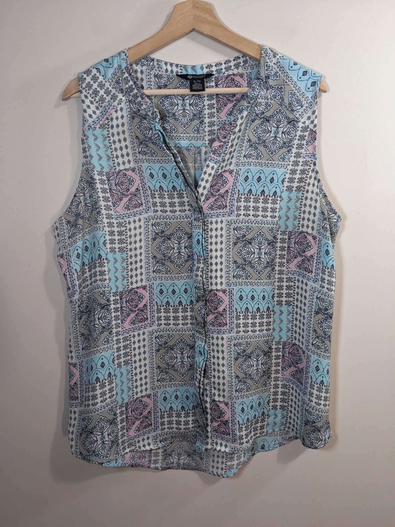 Haggar Clothing Paisley Blouse - XL