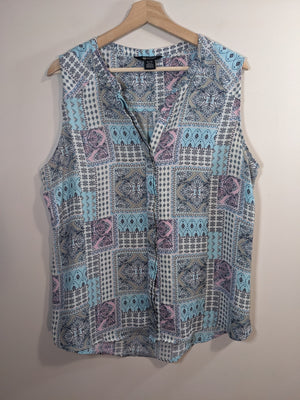 Haggar Clothing Paisley Blouse - XL