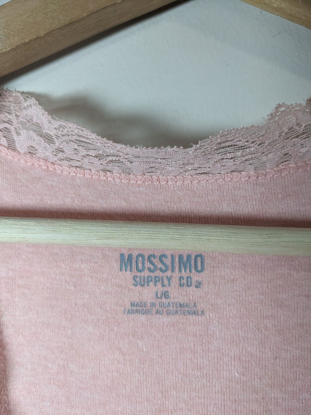 MOSSIMO Pink Lace Tank Top - L
