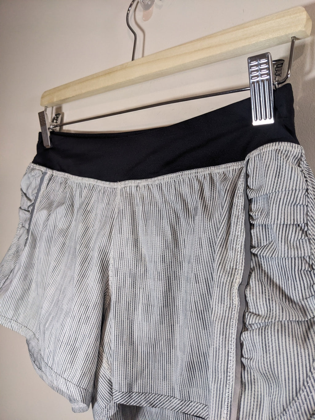 Ivivva Athletica Grey Pinstripe Shorts - kid's sz 14/sz 4 women's