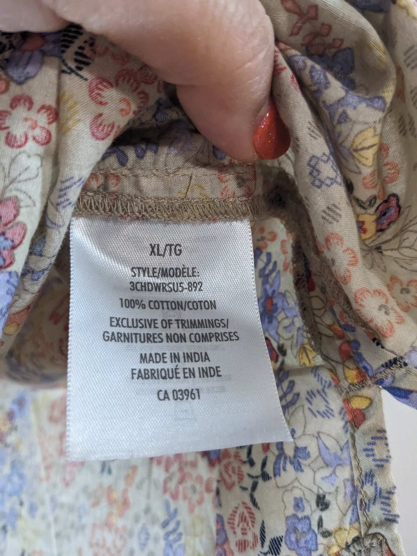 WindRiver Floral Sleeveless Blouse - XL