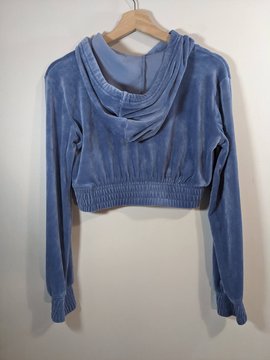 Forever 21 Crop Velour Hoodie - XS