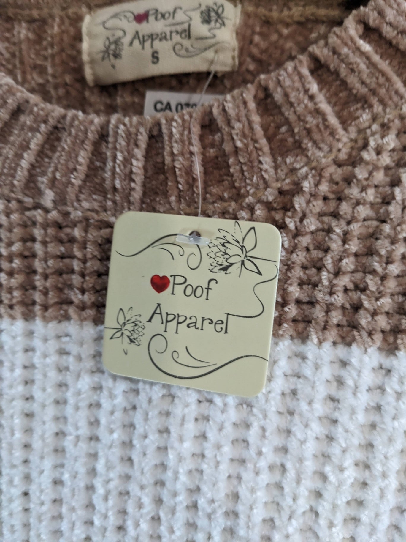 NWT Poof Apparel Striped Sweater - S