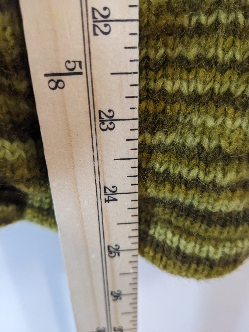 Green Wool Zip Up - L