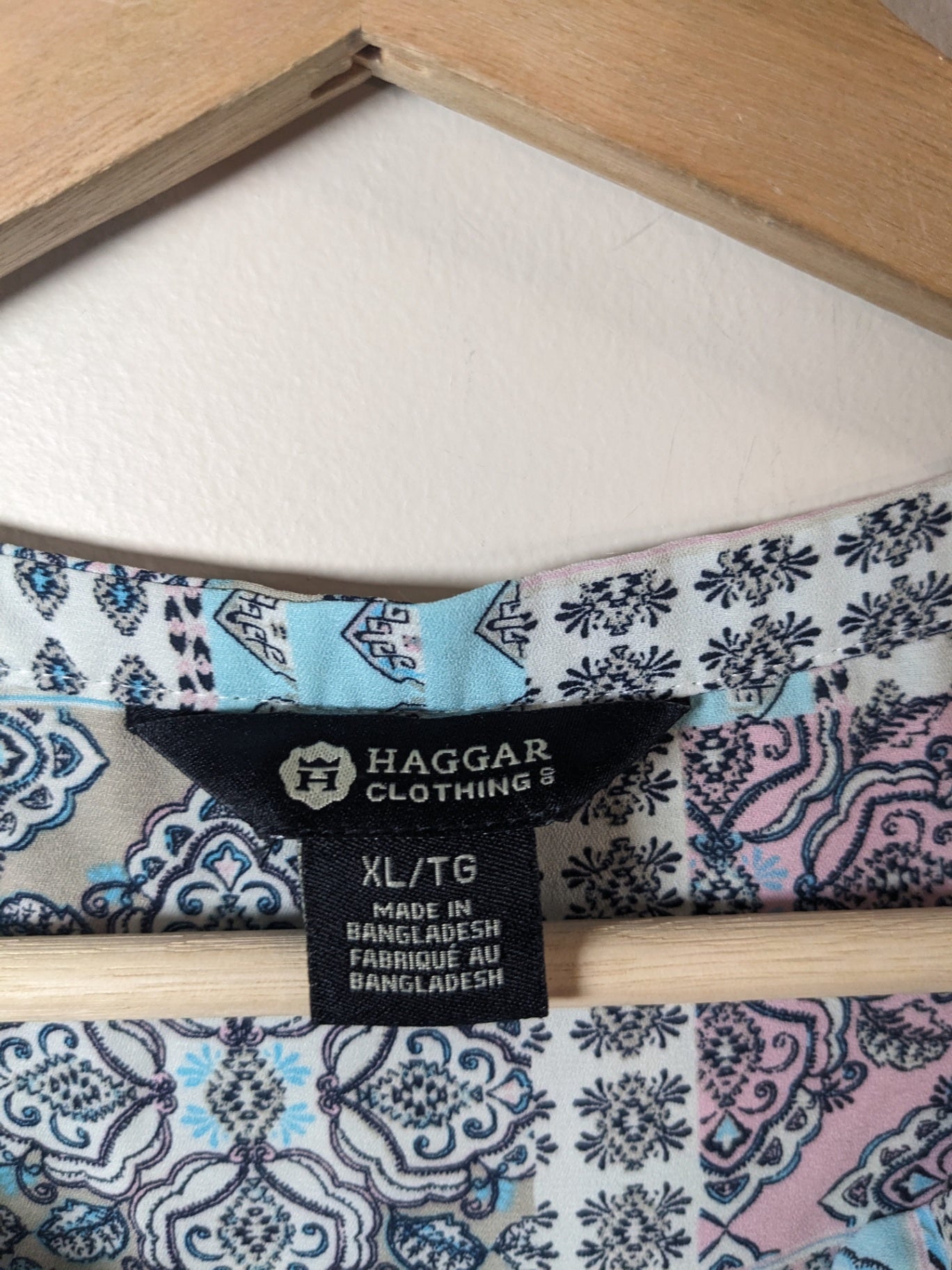 Haggar Clothing Paisley Blouse - XL
