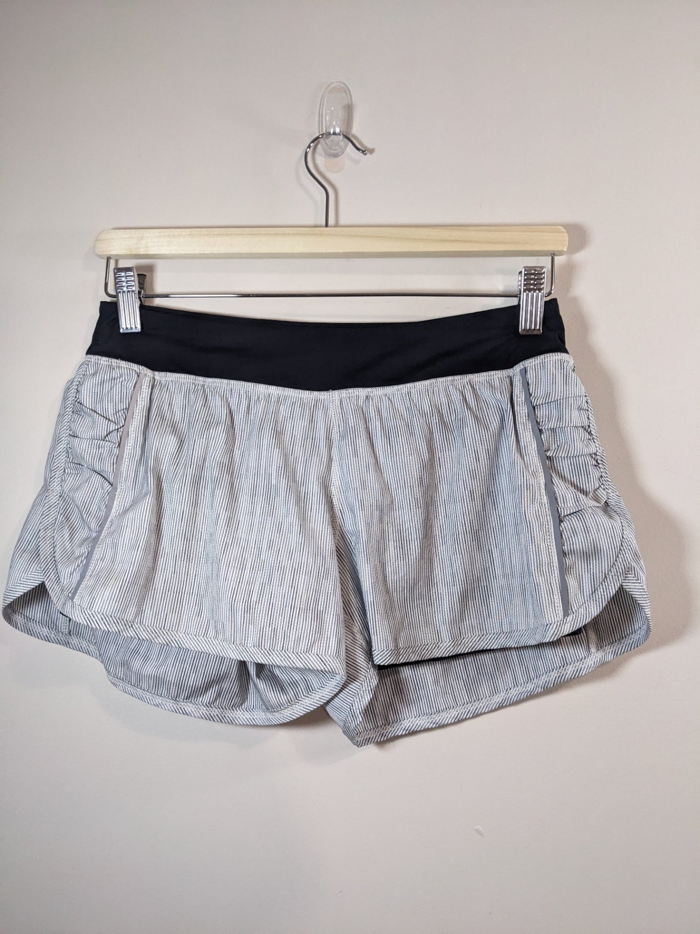 Ivivva Athletica Grey Pinstripe Shorts - kid's sz 14/sz 4 women's