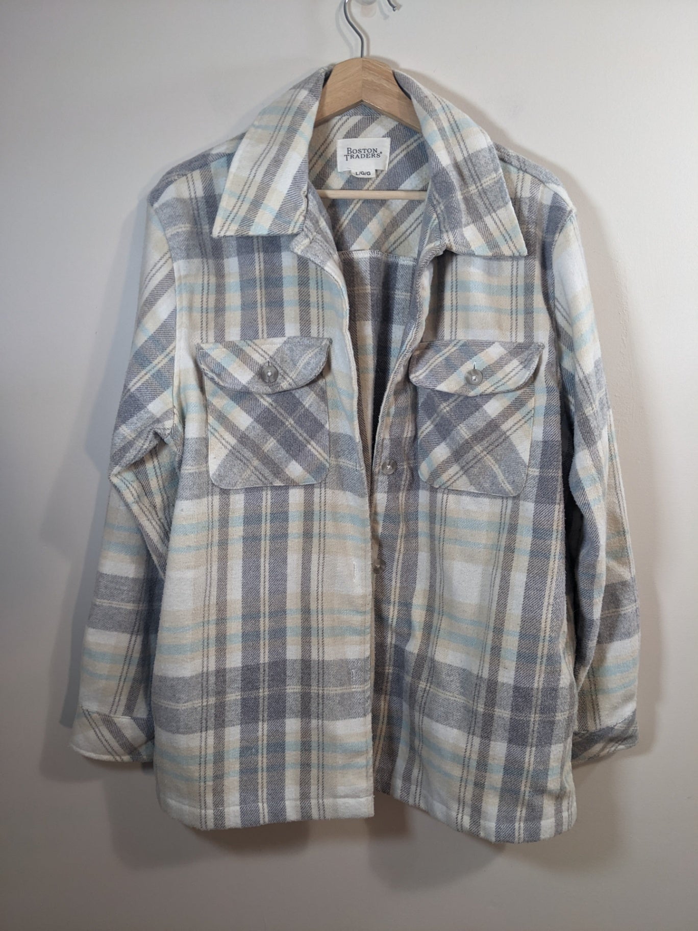 Boston Traders Plaid Shacket - L