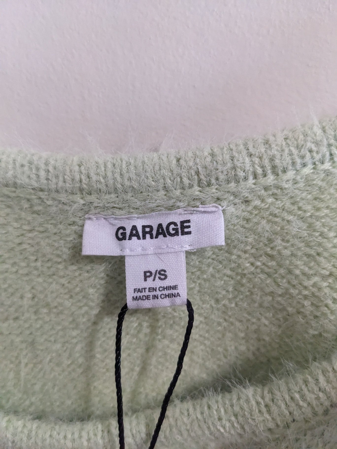 NWT Garage Green Knit Crop Tank - S