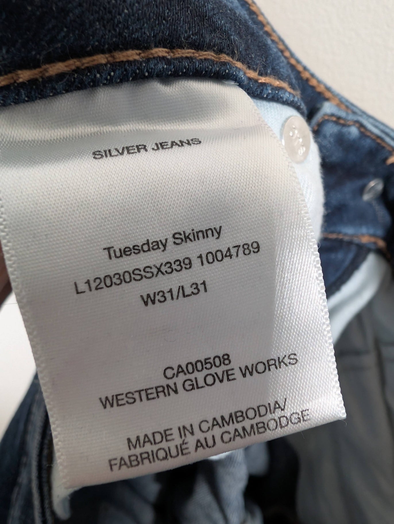 Silver Jeans tuesday skinny - 31x31