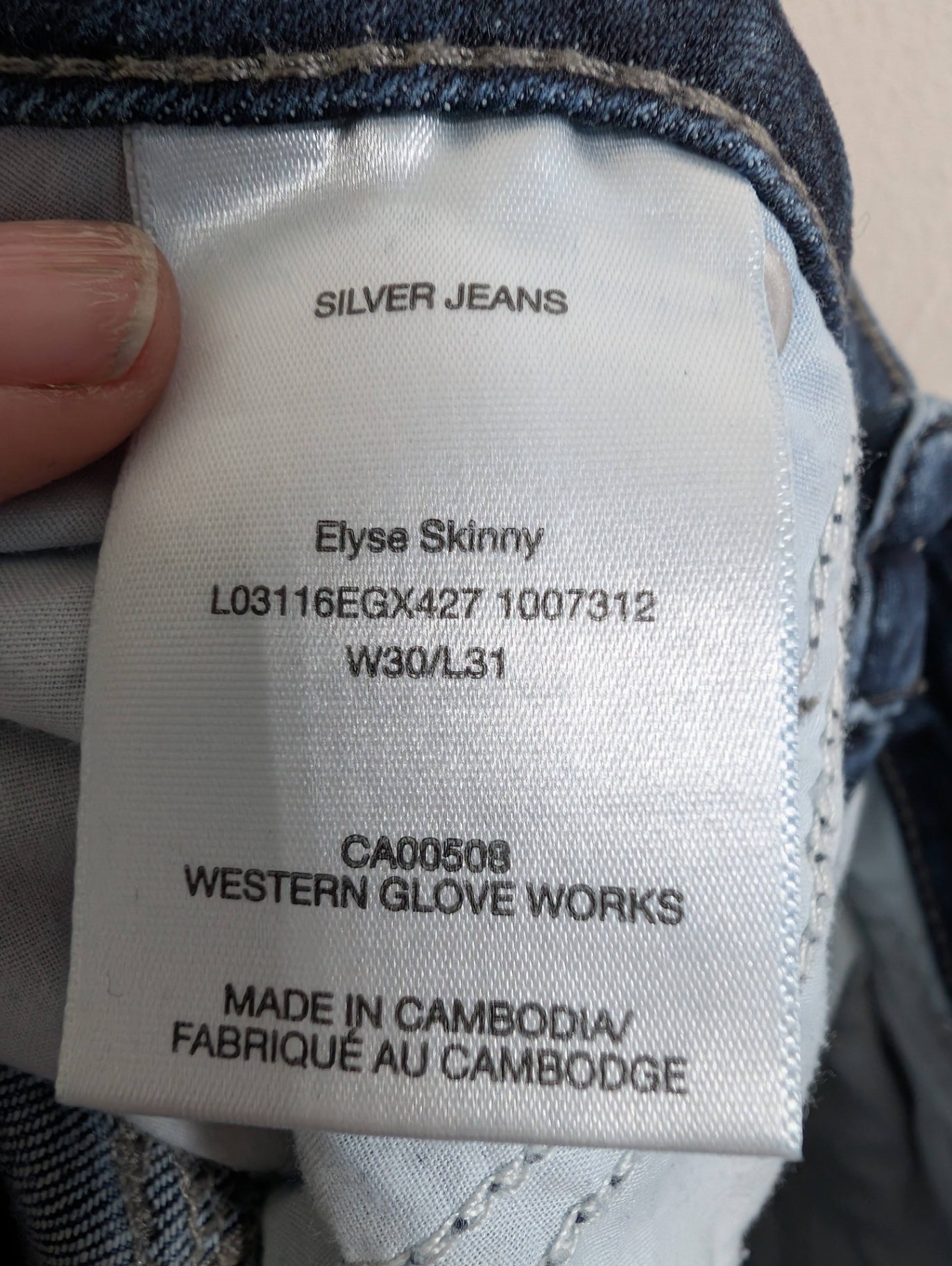 Silver Jeans elyse skinny - 30x31