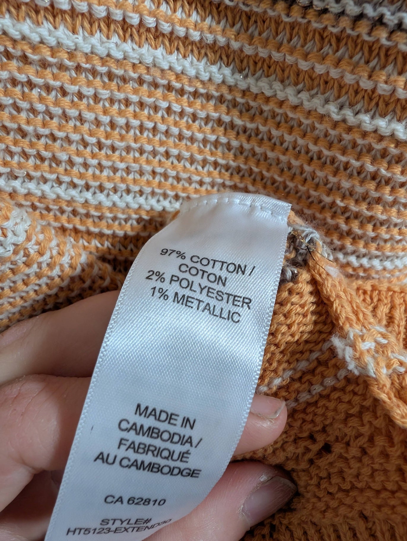 Ricki's orange knit blouse - Medium