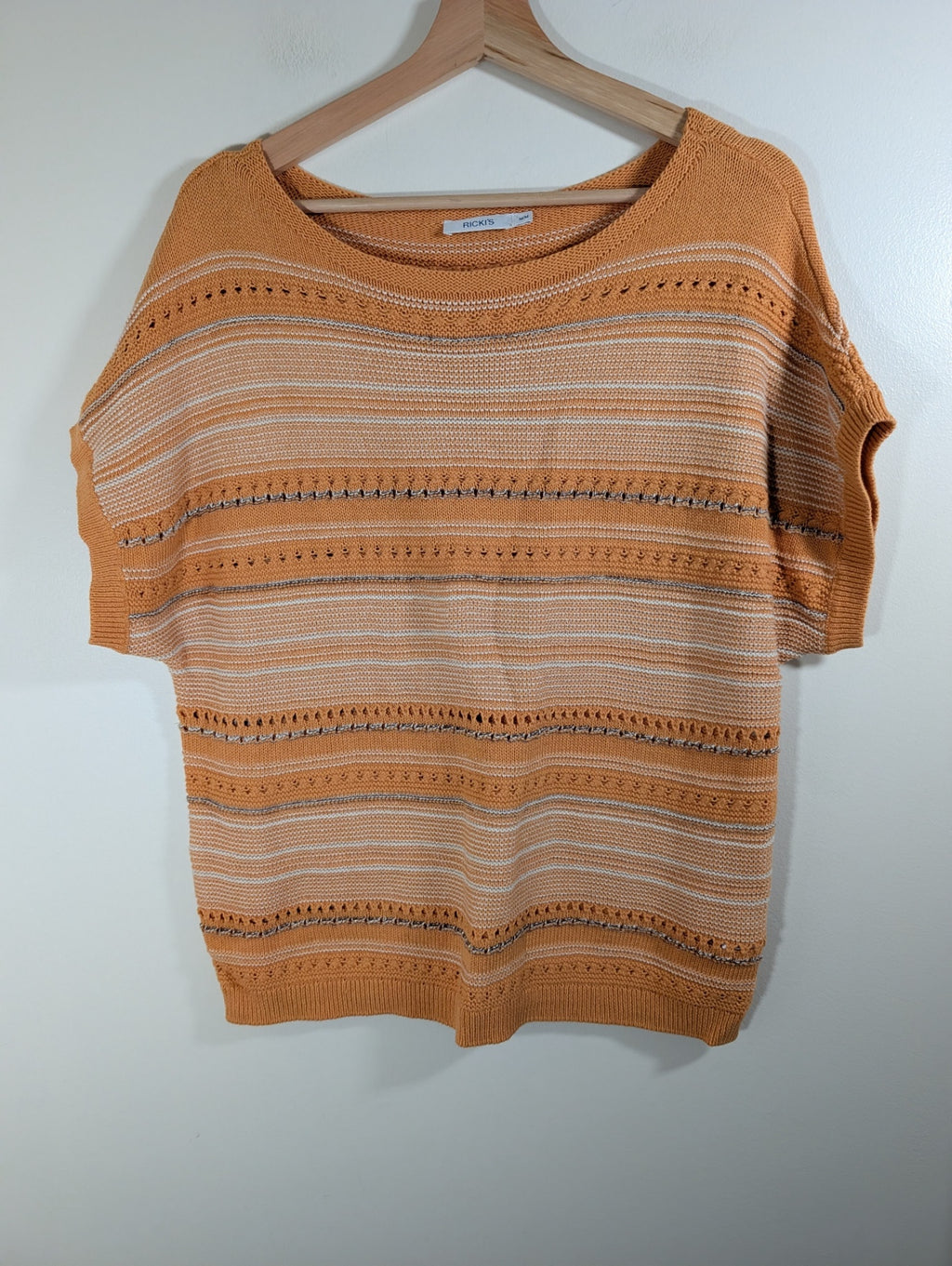Ricki's orange knit blouse - Medium
