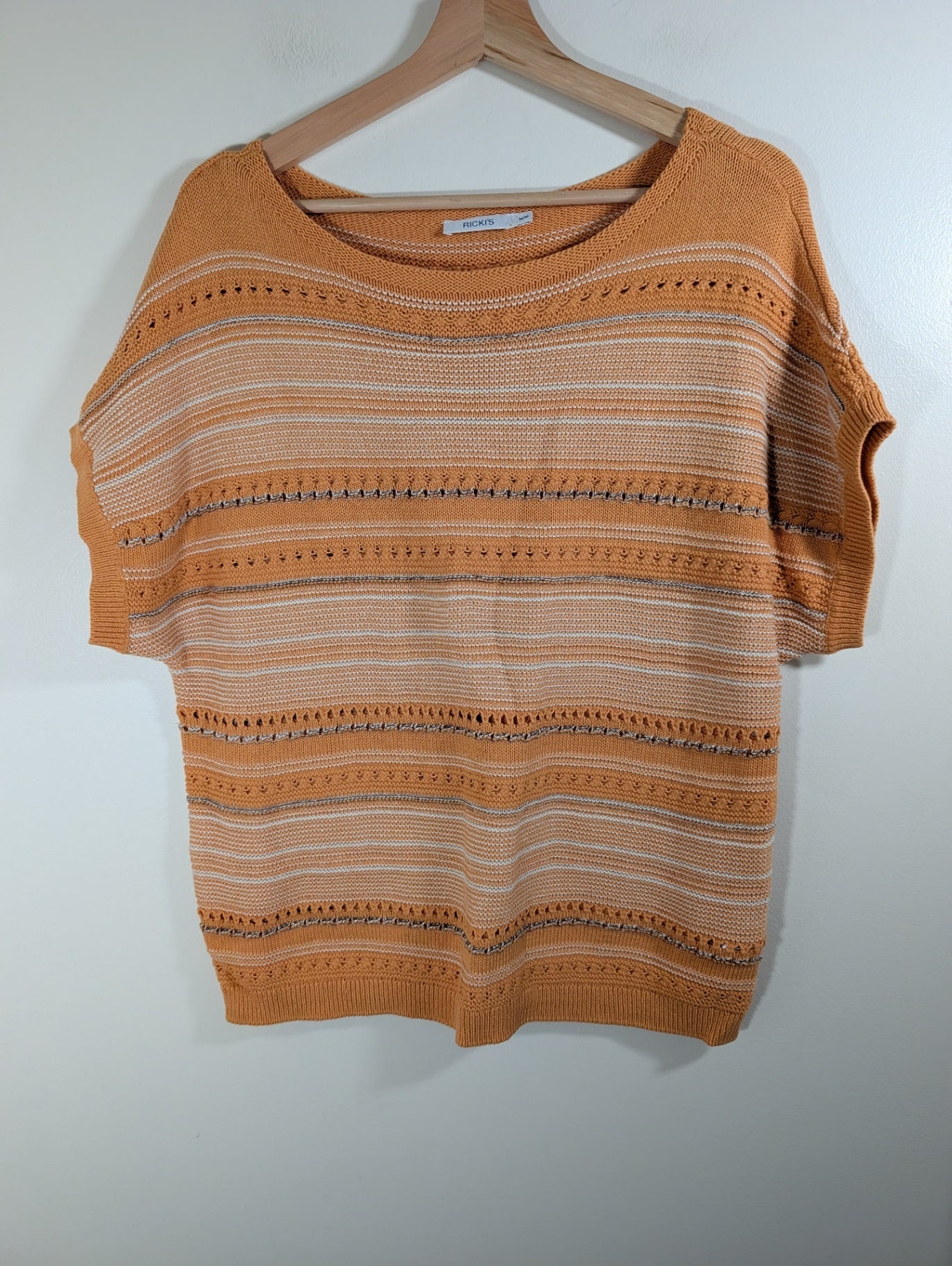 Ricki's orange knit blouse - Medium