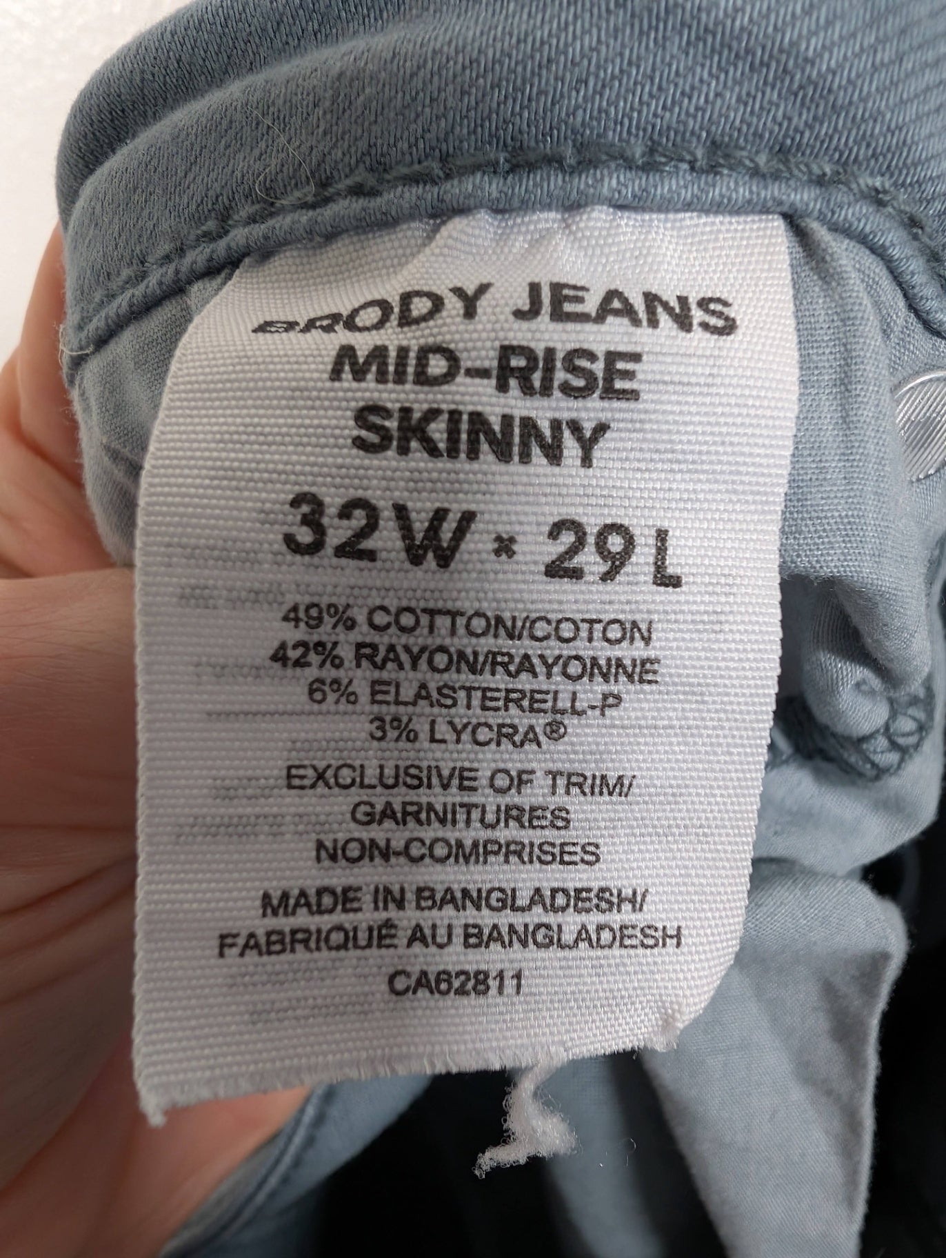 Brody Jeans blue mid rise skinny - SZ 32x29