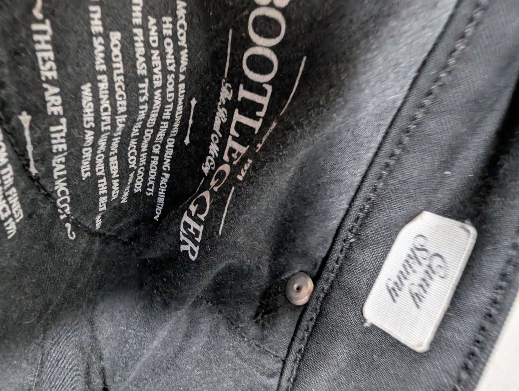 Bootlegger black jeans - appears SZ 36