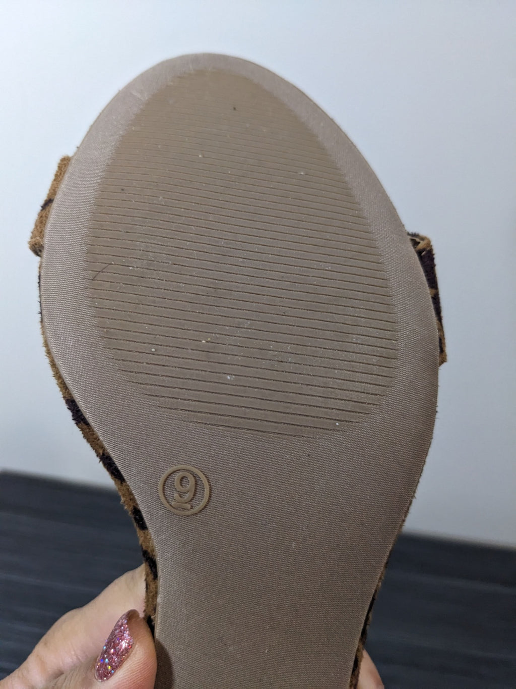 NWOT lulus Leopard Strap Sandals - sz 9