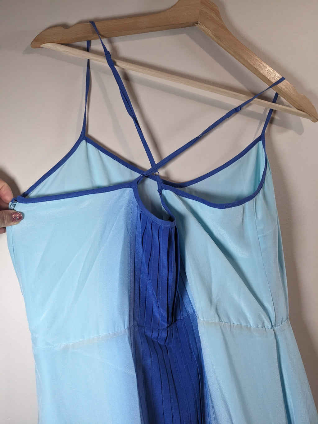 Max Blue Pleated Dress - sz 12