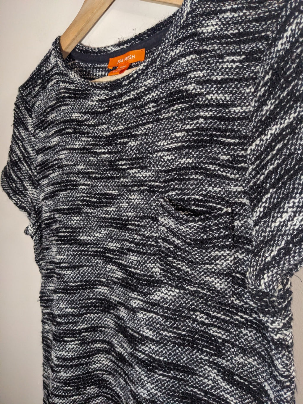 Joe Fresh Knit Black & White Blouse - M