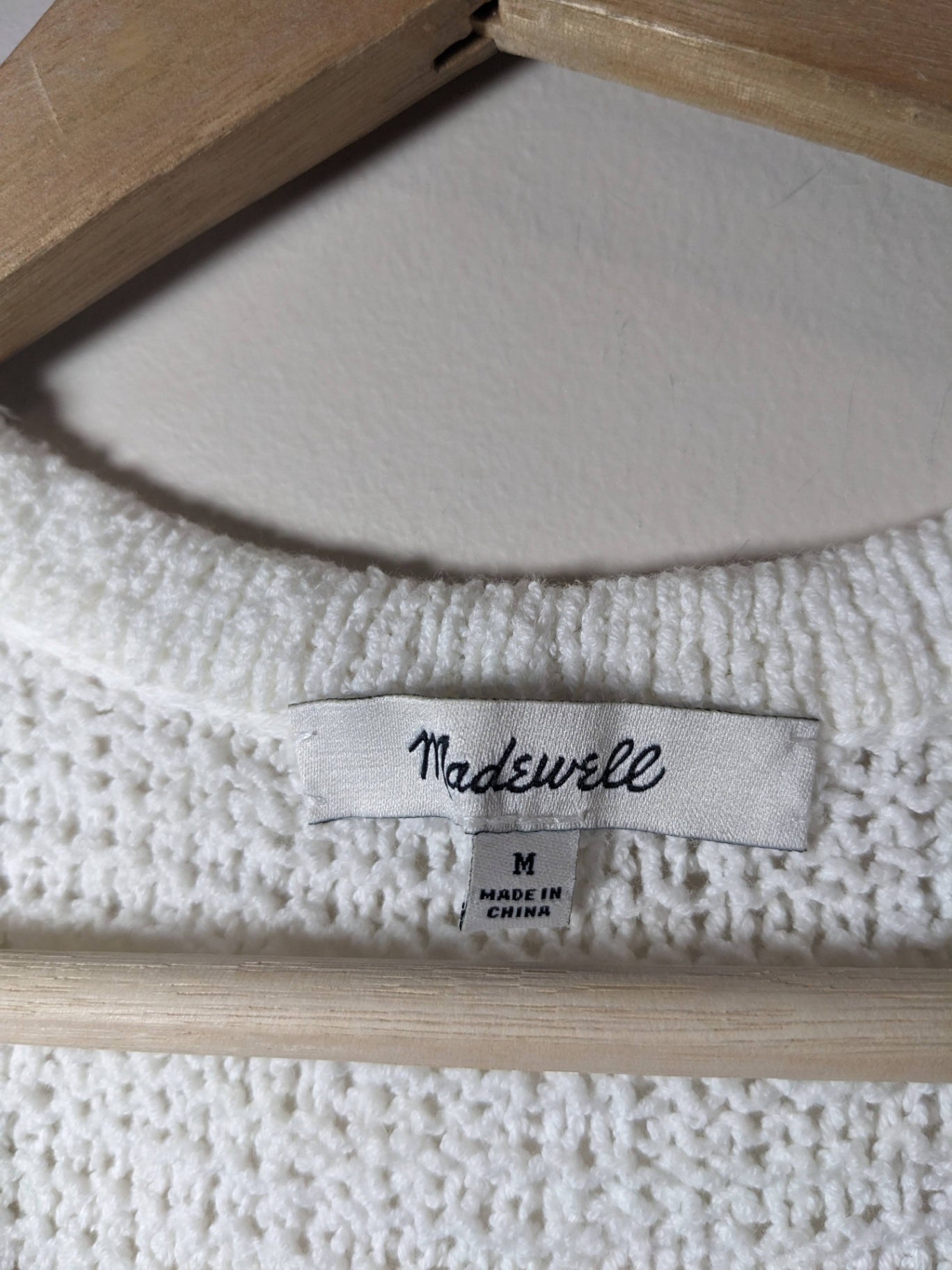 Madewell White Knit Vest - M