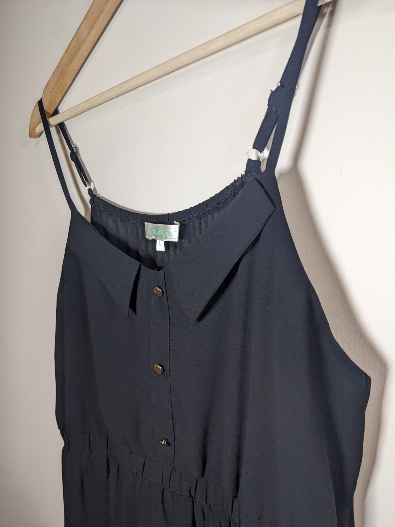 Minty Black Dress - L