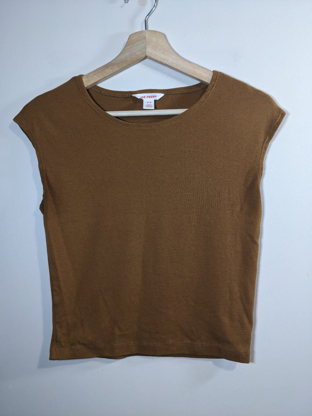 Joe Fresh Brown Sleeveless Shirt - M
