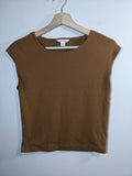 Joe Fresh Brown Sleeveless Shirt - M
