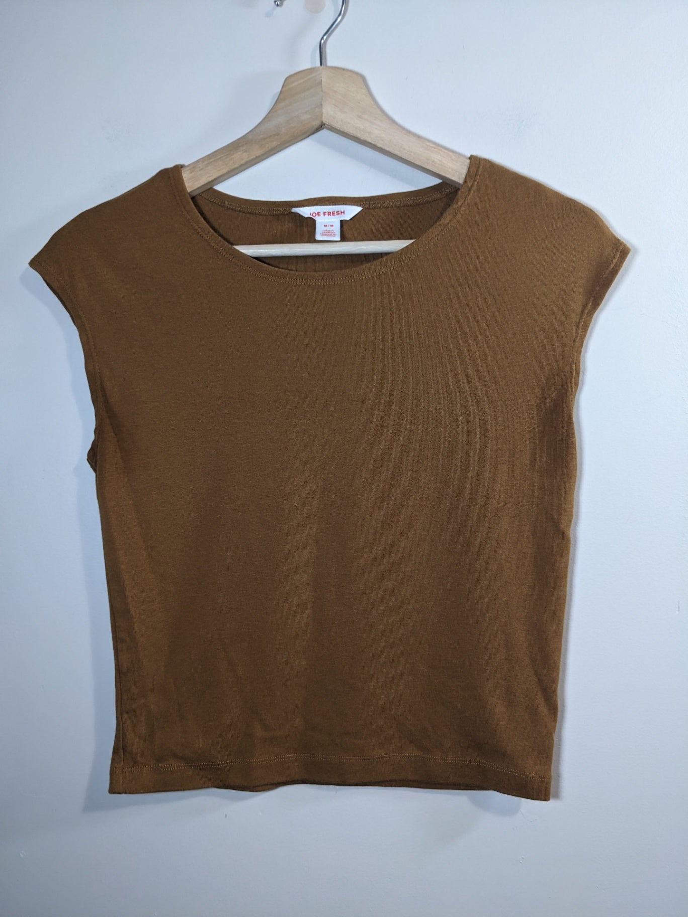 Joe Fresh Brown Sleeveless Shirt - M