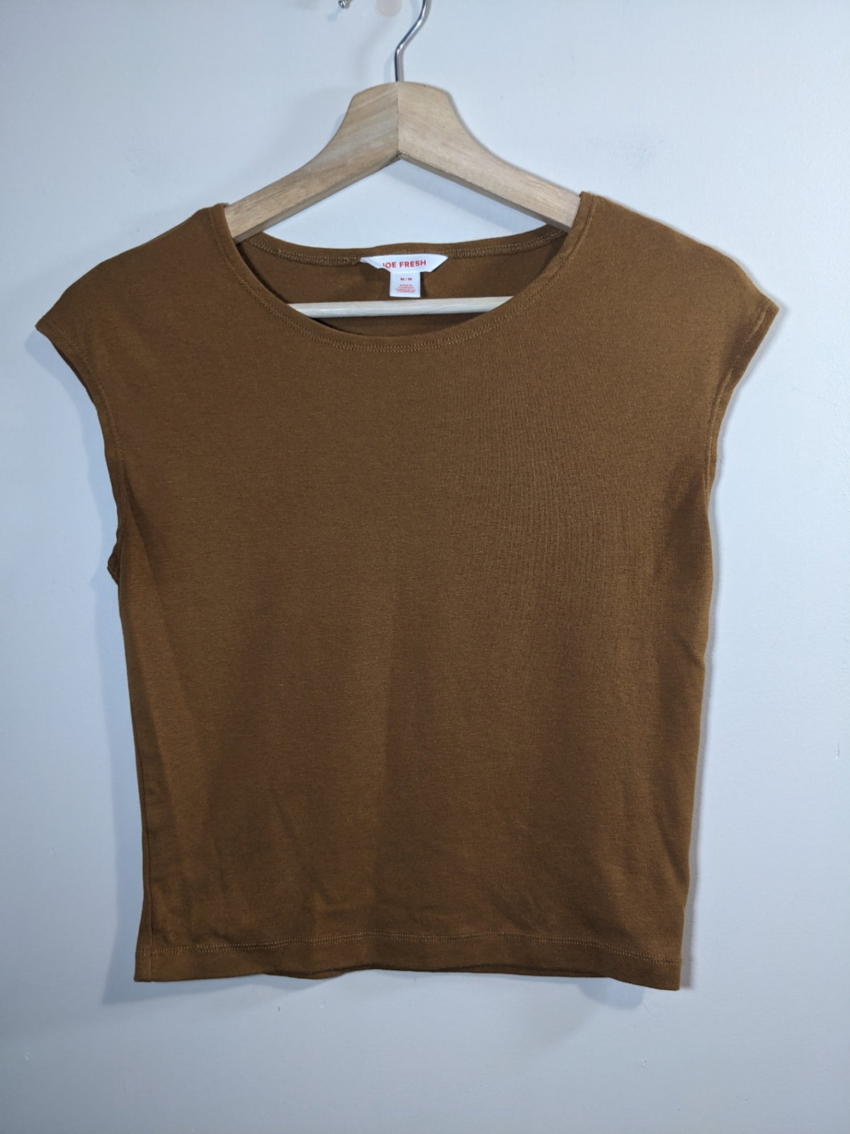 Joe Fresh Brown Sleeveless Shirt - M