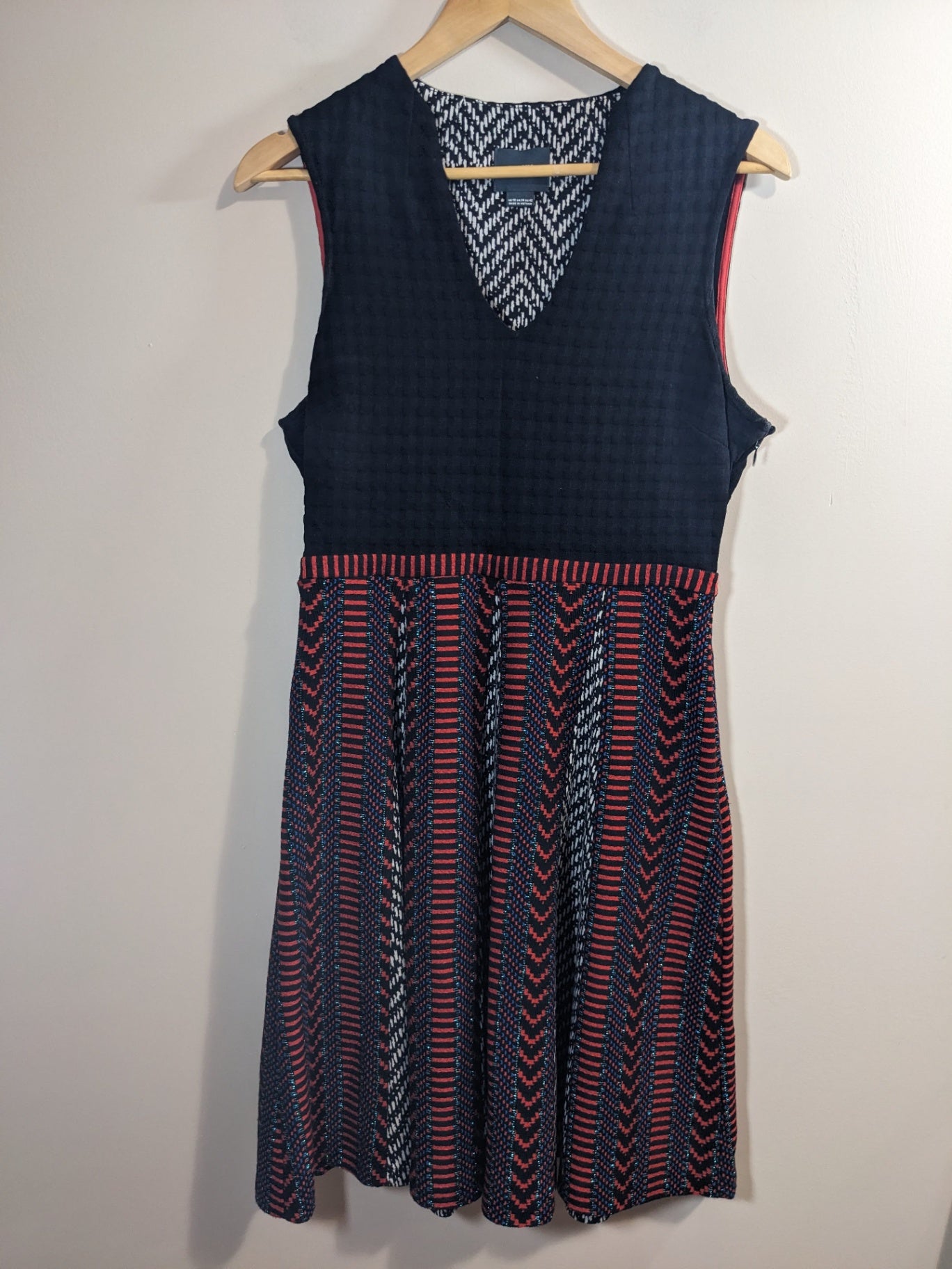 Maeve Black w/ Pattern Skirt Dress - sz 10