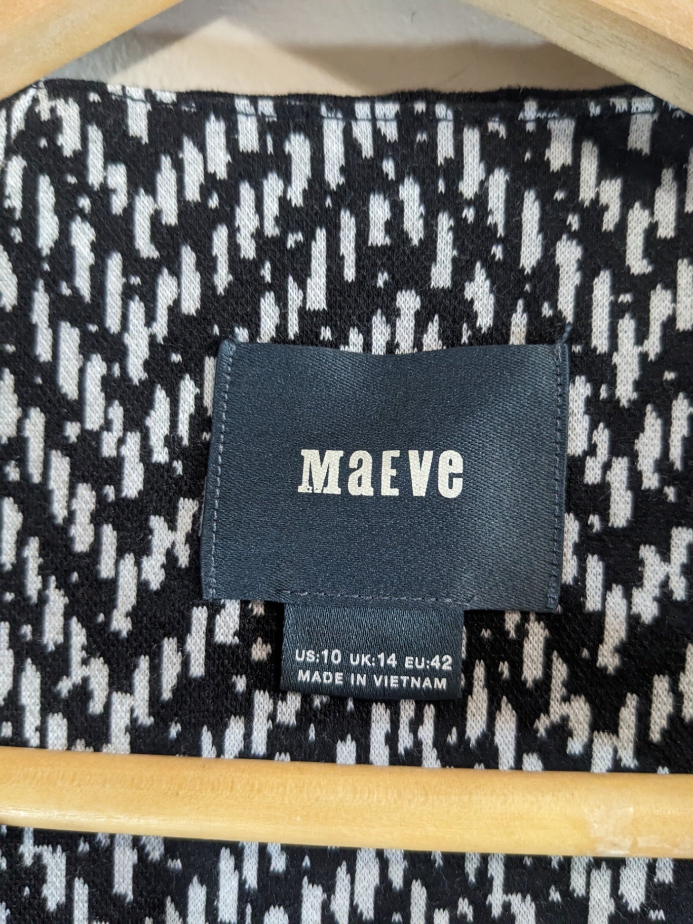 Maeve Black w/ Pattern Skirt Dress - sz 10
