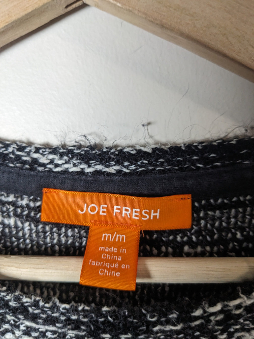 Joe Fresh Knit Black & White Blouse - M