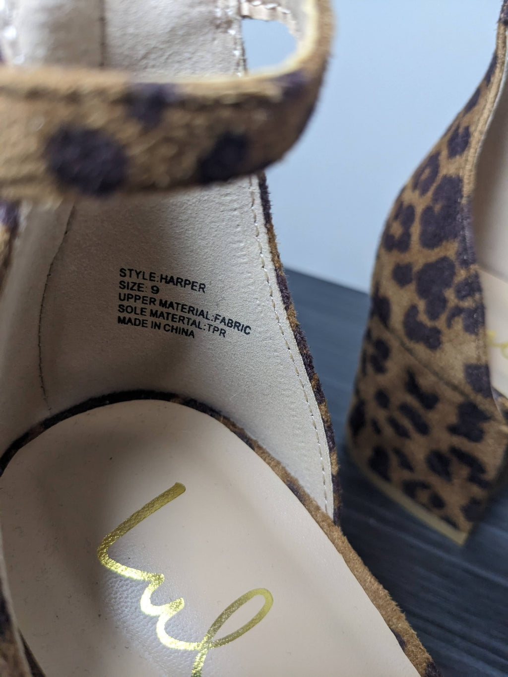 NWOT lulus Leopard Strap Sandals - sz 9