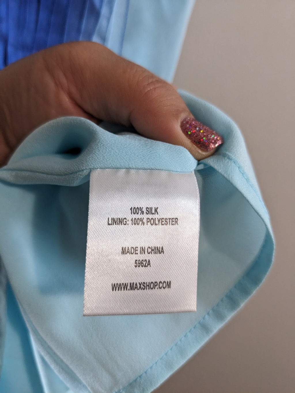Max Blue Pleated Dress - sz 12