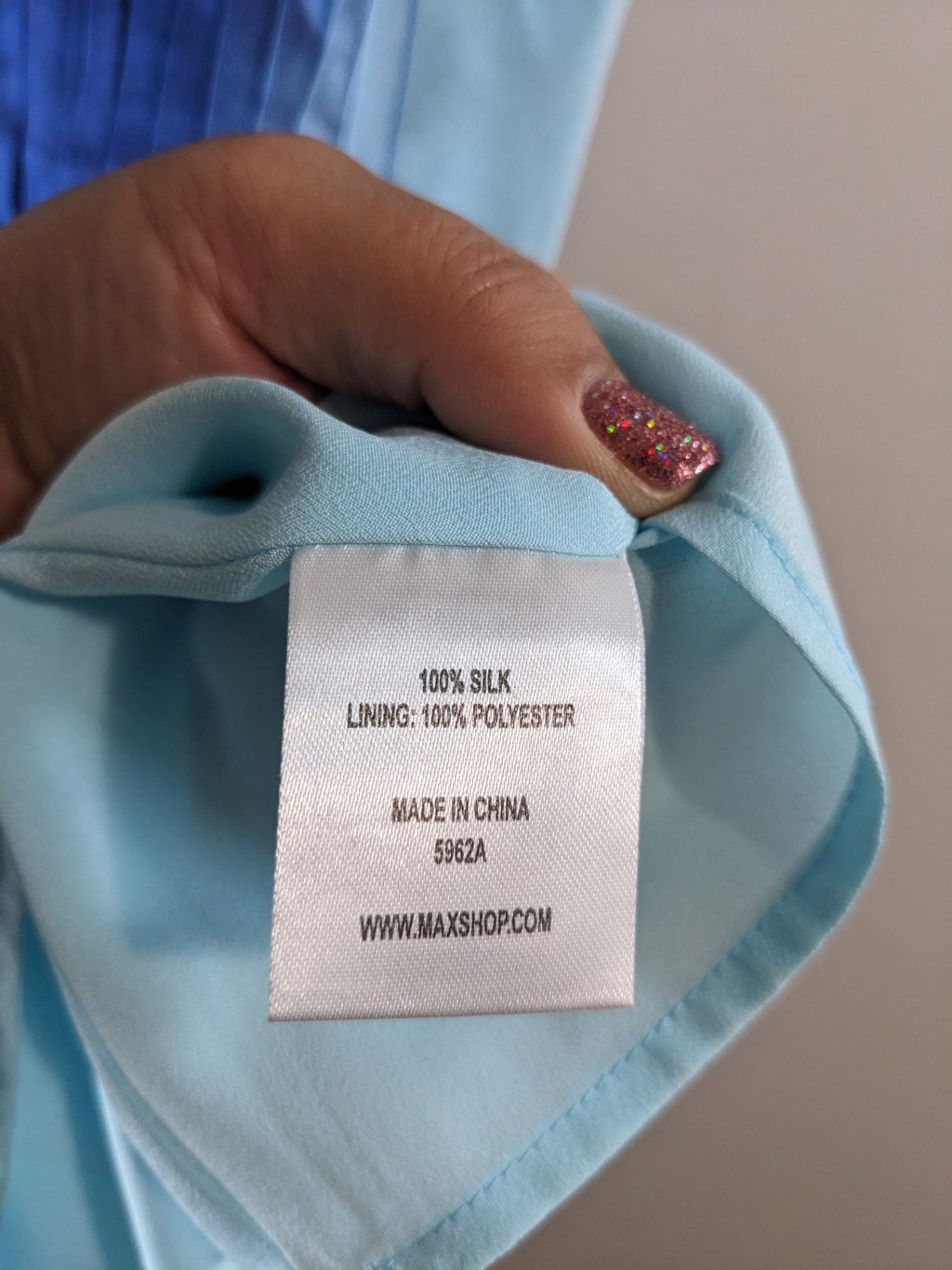 Max Blue Pleated Dress - sz 12