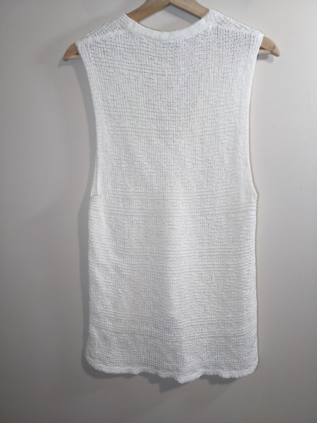 Madewell White Knit Vest - M