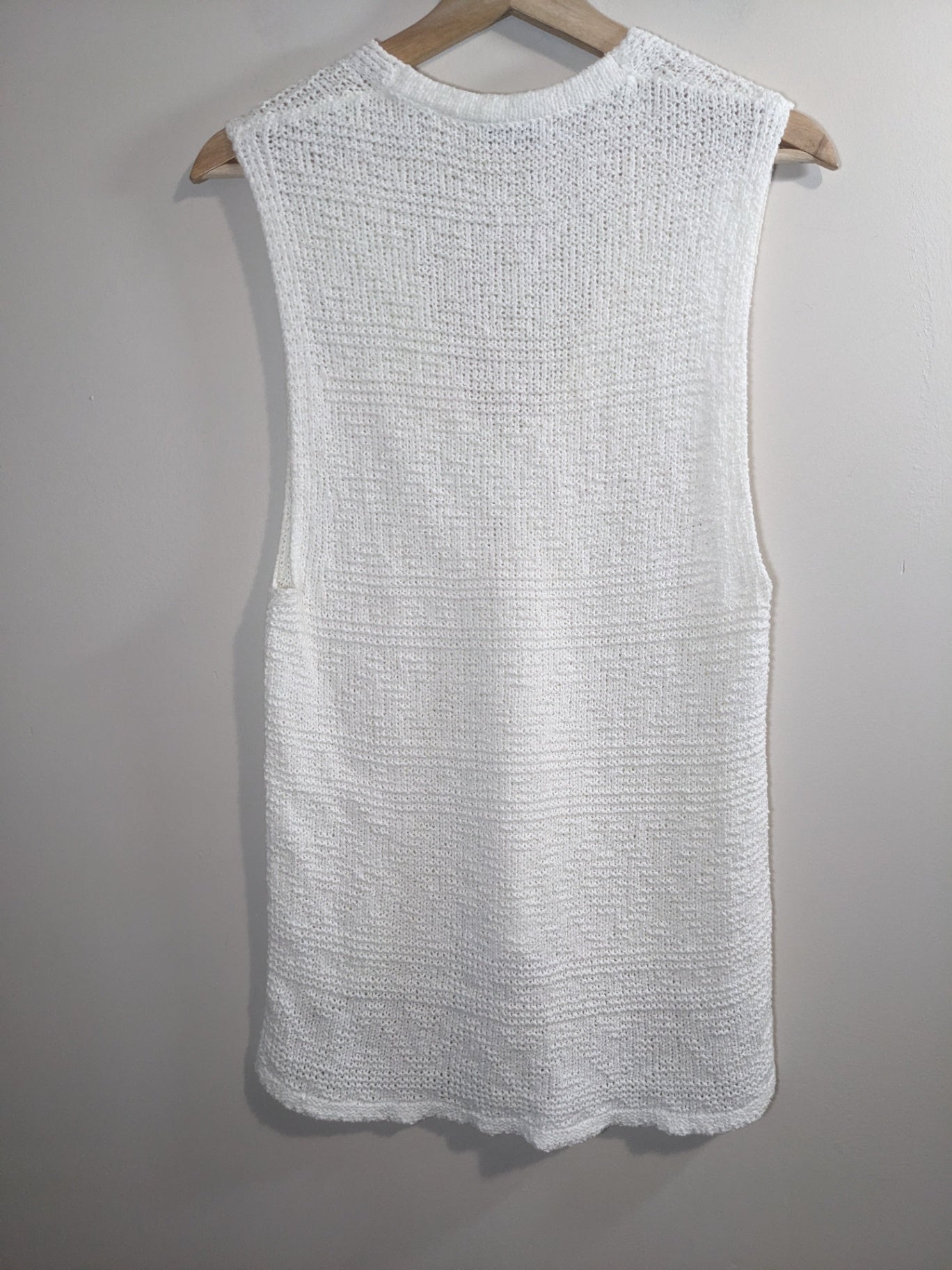 Madewell White Knit Vest - M