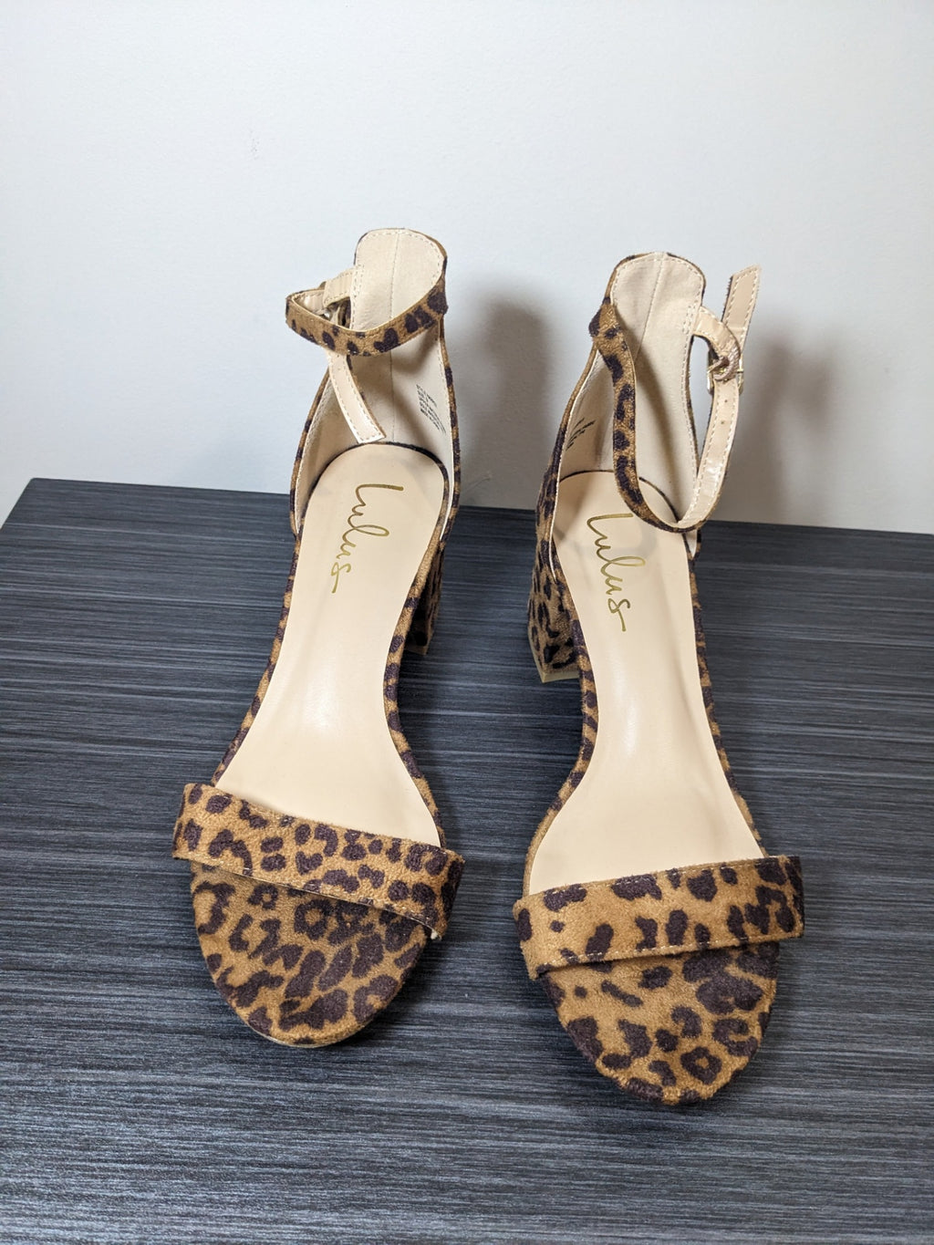 NWOT lulus Leopard Strap Sandals - sz 9