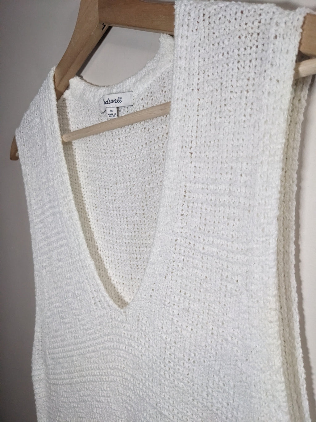 Madewell White Knit Vest - M