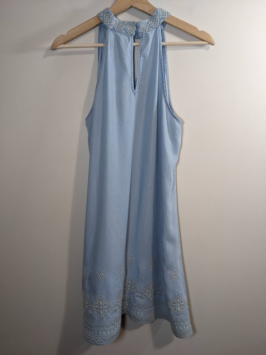 blu pepper halter denim style dress - S