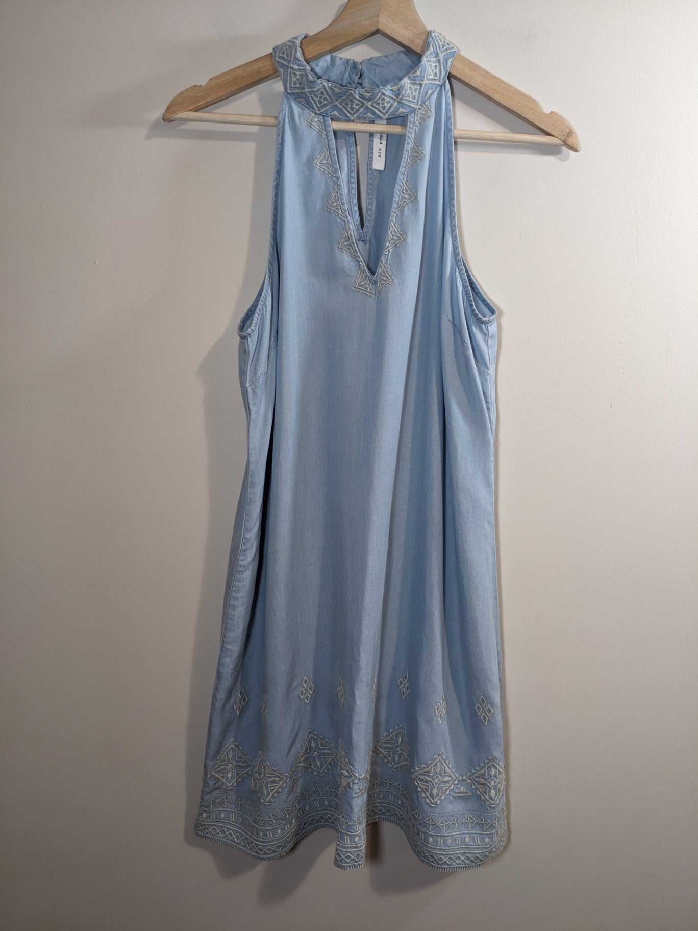 blu pepper halter denim style dress - S