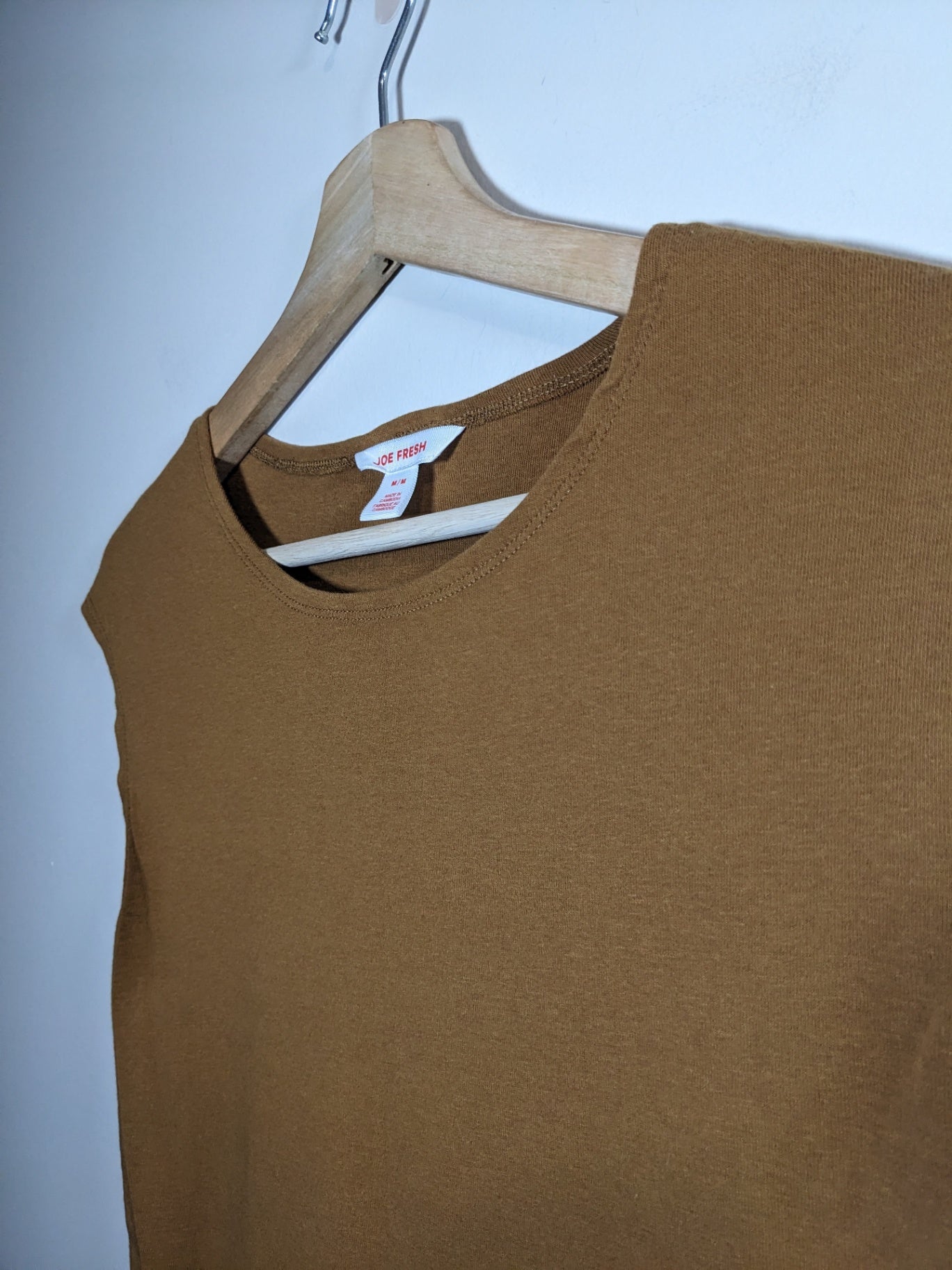 Joe Fresh Brown Sleeveless Shirt - M