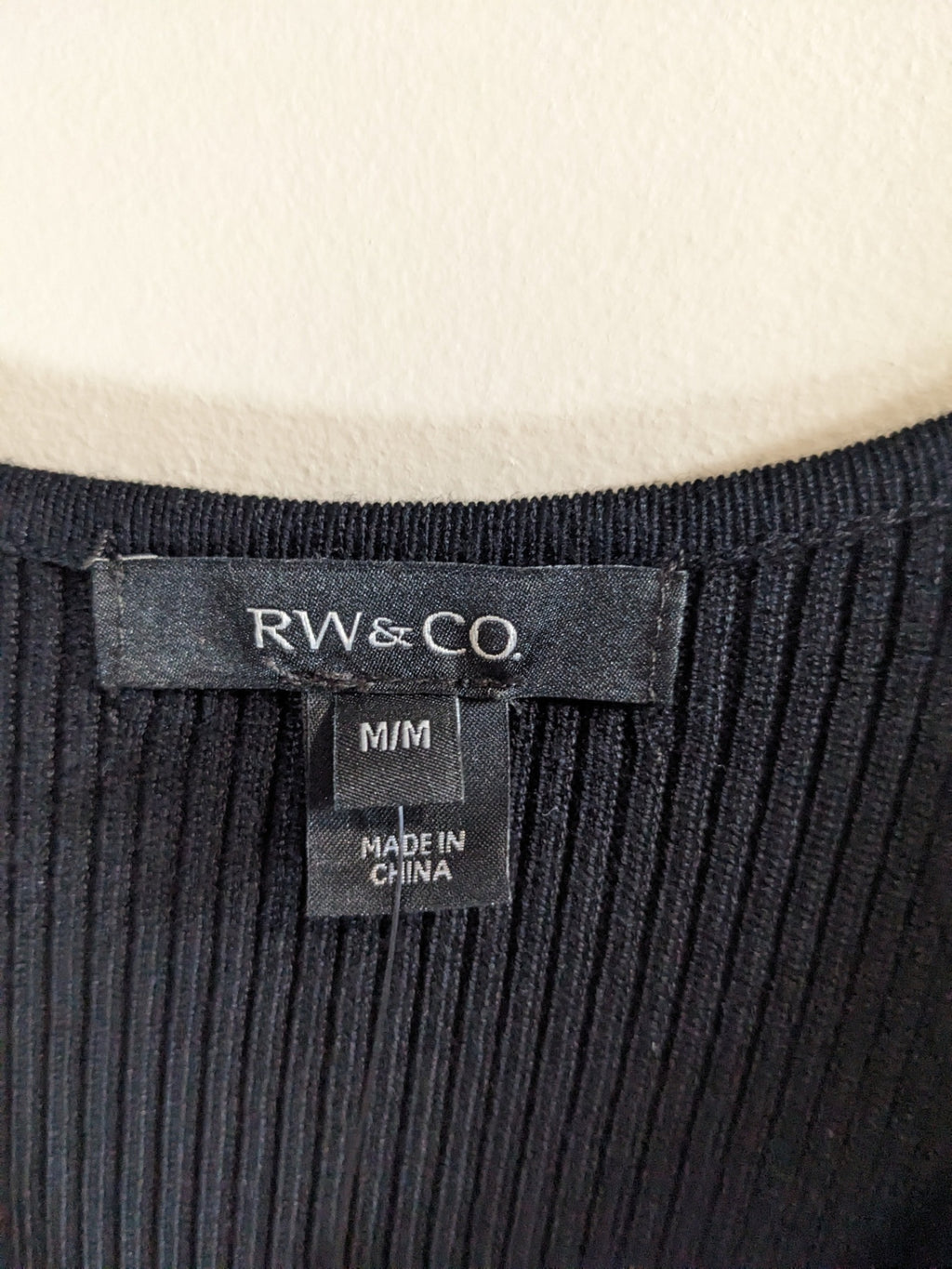 NWT RW&CO Black Knit Dress - M