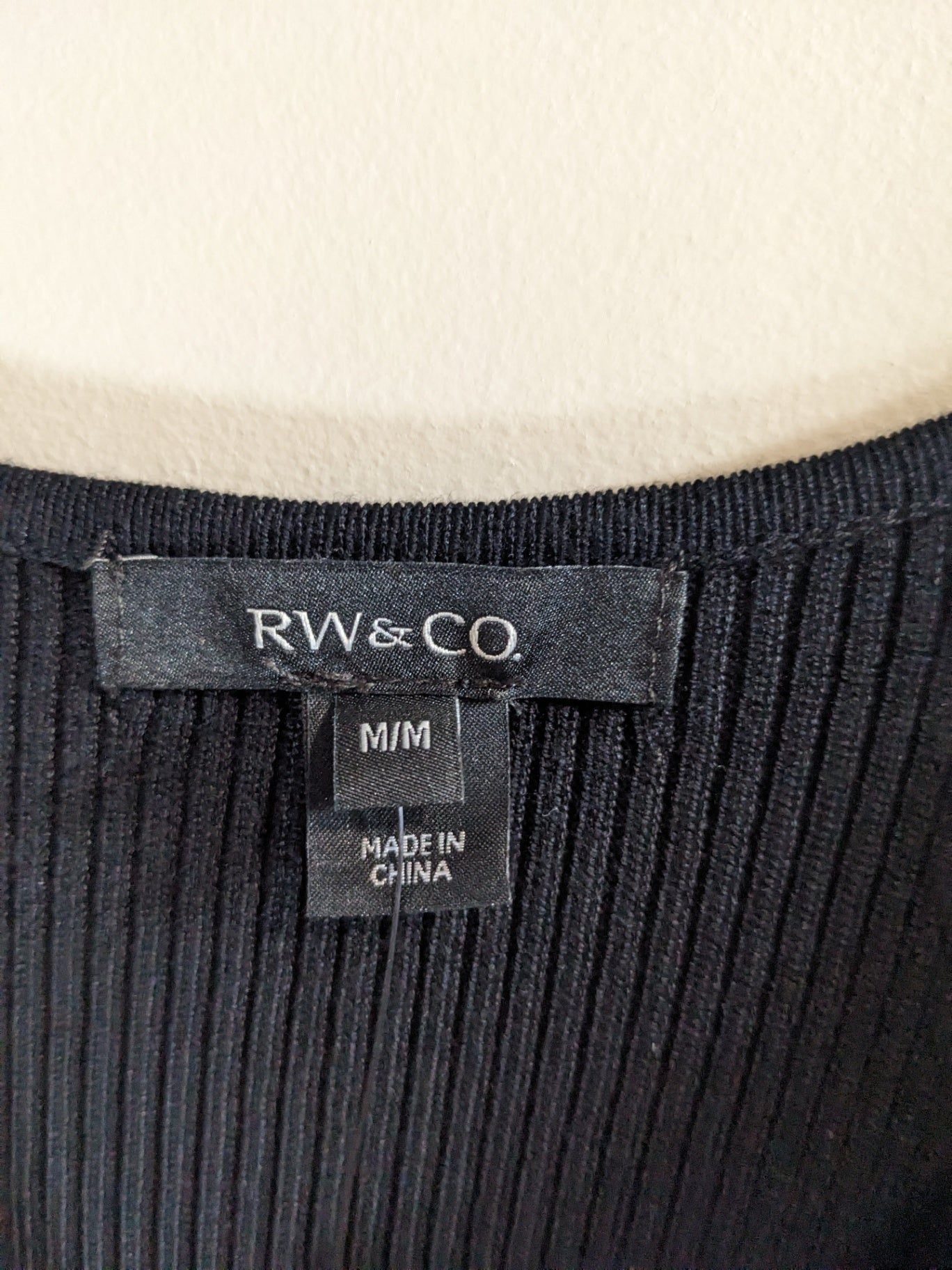 NWT RW&CO Black Knit Dress - M